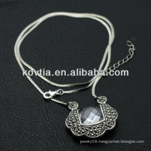 Antique silver jewelry unique design 925 sterling silver chain necklace